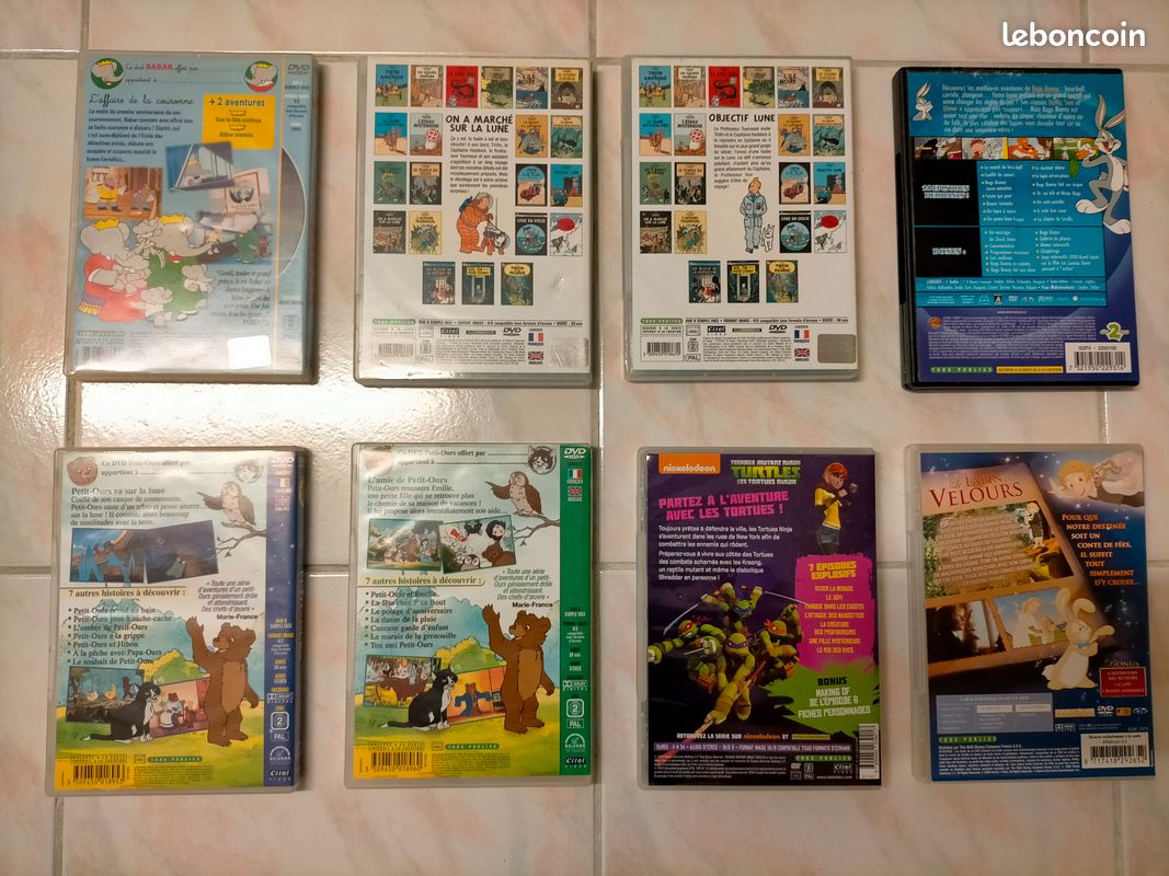 DVD dessins animés (Tintin, Babar, Petit ours) (image 3)