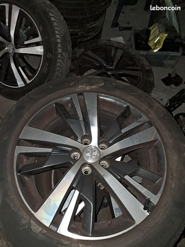 4 jantes +pneus 4 saisons (225/55 r18 michelin) peugeot 5008/3008 2020 (image 2)