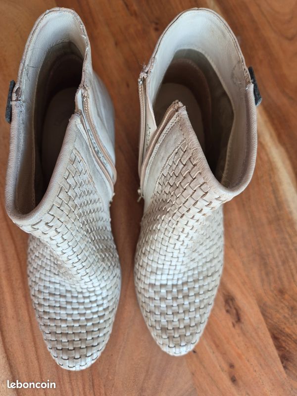 Vends bottines crèmes neuves "désir de fuite" pointure 38 (image 5)