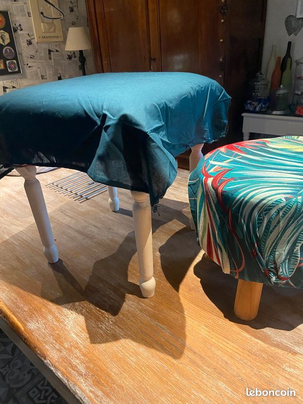 Lot de tabouret pouf a relooker (image 1)