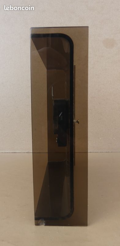 Pendule CADILLAC vintage plexi fumé noir ancienne pendulette horloge cuisine salon MARCHE (image 7)