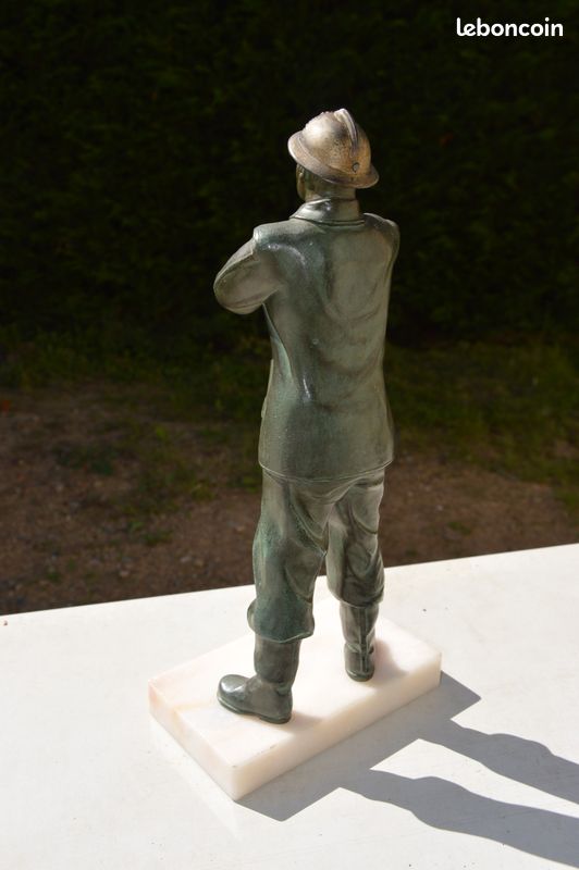 SAPEUR POMPIER ancien Bronze (image 3)