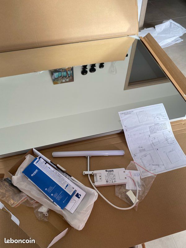 Miroir LED NEUF salle de bain 70x108 - marque Ebir (image 6)