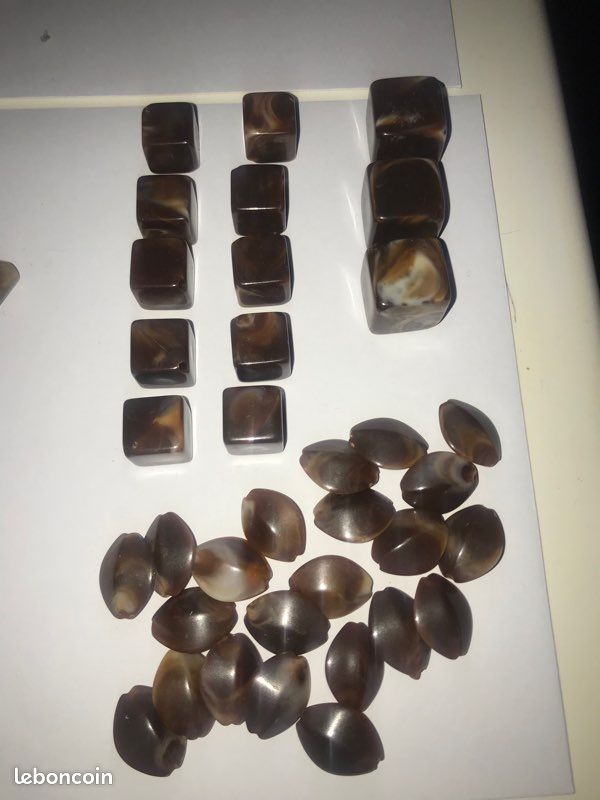 Lot perles marron effet marbré (image 2)