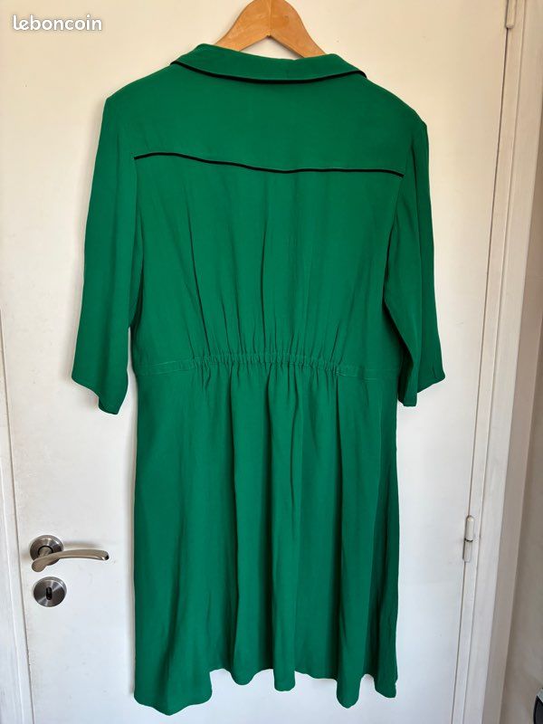 Tunique BA&SH Verte - Taille 38fr - 100% Coton - Occasion Très Bon état