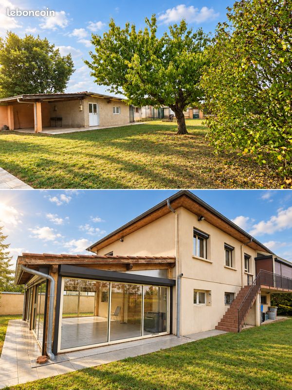 Maison familiale 5 pièces, piscine, terrain 1316 m² – Pusignan beau potentiel (image 2)