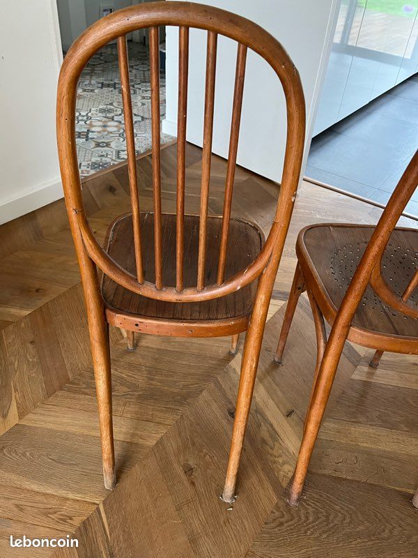 Chaises vintage bois rares polonaises (image 5)