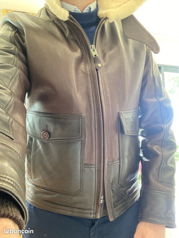 Blouson cuir aviateur Schott (image 3)