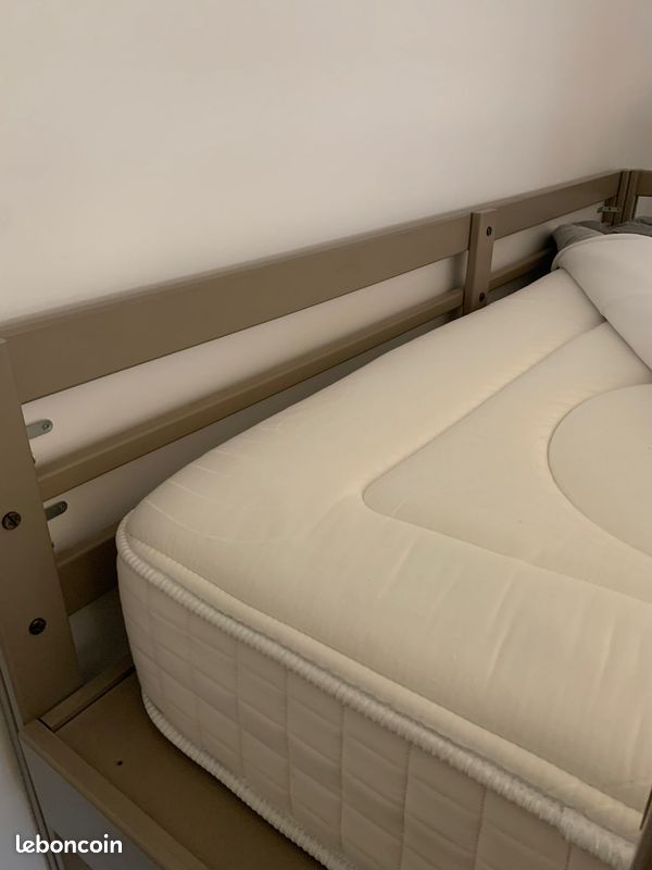 Lit Mezzanine Modulable accès escalier Espace Loggia (matelas 120 cm inclus) (image 10)