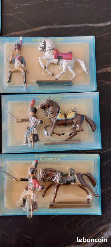 Lot Figurines Cavaliers Empire - Glorieux Cavalier De Napoléon - Atlas - Plomb Peint - Neuf