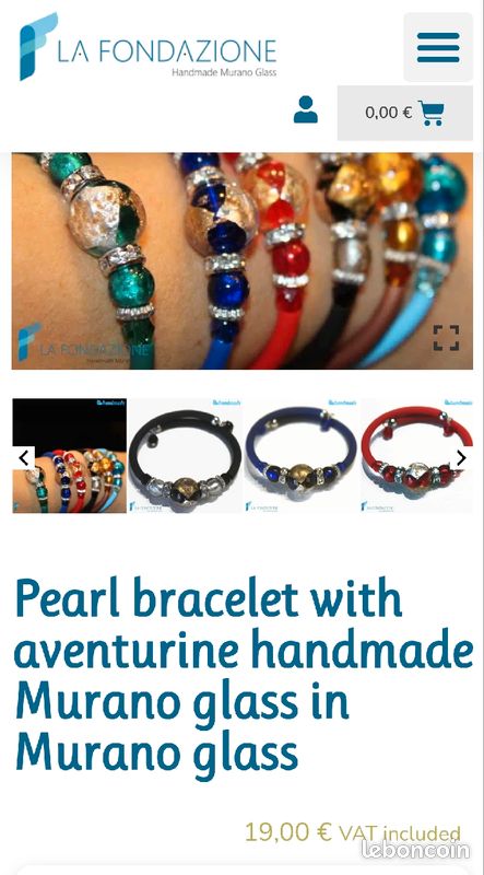 Bracelet Fait main Murano Verre (image 4)