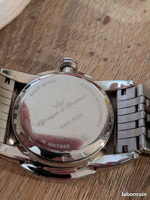 Montre Automatique Yonger & Bresson - Réf. YBH 8351, Cadran Noir, Jour/Date, Neuve
