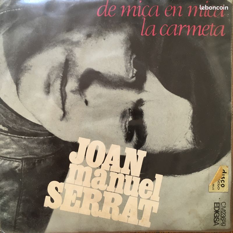 Vinylye- Joan Manuel Serrat - De mica en mica / La Carmeta (image 2)
