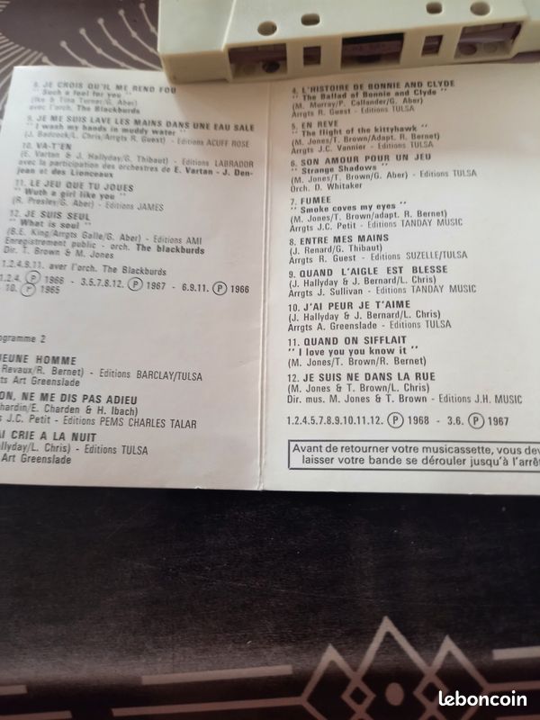 Cassette audio, Johnny halliday (image 3)