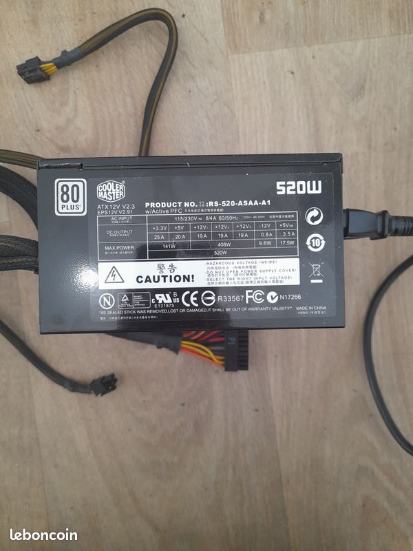 Bloc d'alimentation Corsair TX850M (850 Watt) dans sa boite d'origine (image 3)