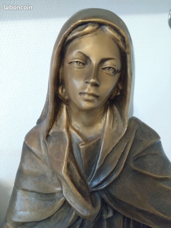 Statue XL de la vierge Marie en bronze (image 2)
