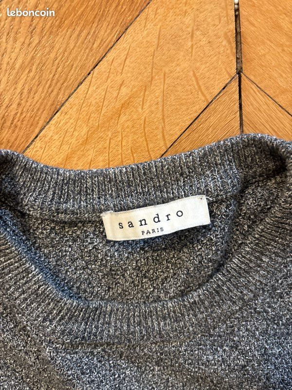 Pull Sandro En Coton Orange - Taille L Pour Femme, Occasion Très Bon état