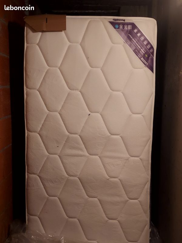 Matelas + Sommier Dunlopillo 90×200 (image 1)