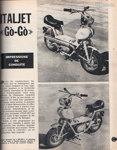 MOTOCYCLISME 1 TRIUMPH 650 Bonneville ITALJET GO GO Piaggio Ciao ITOM Sirio MALAGUTI HONDA 750 Four SUZUKI 50 TR (image 4)