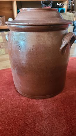 Pot à Choucroute 5L Avec Pierres De Lacto-Fermentation - Marron - Préparation Traditionnelle Maison