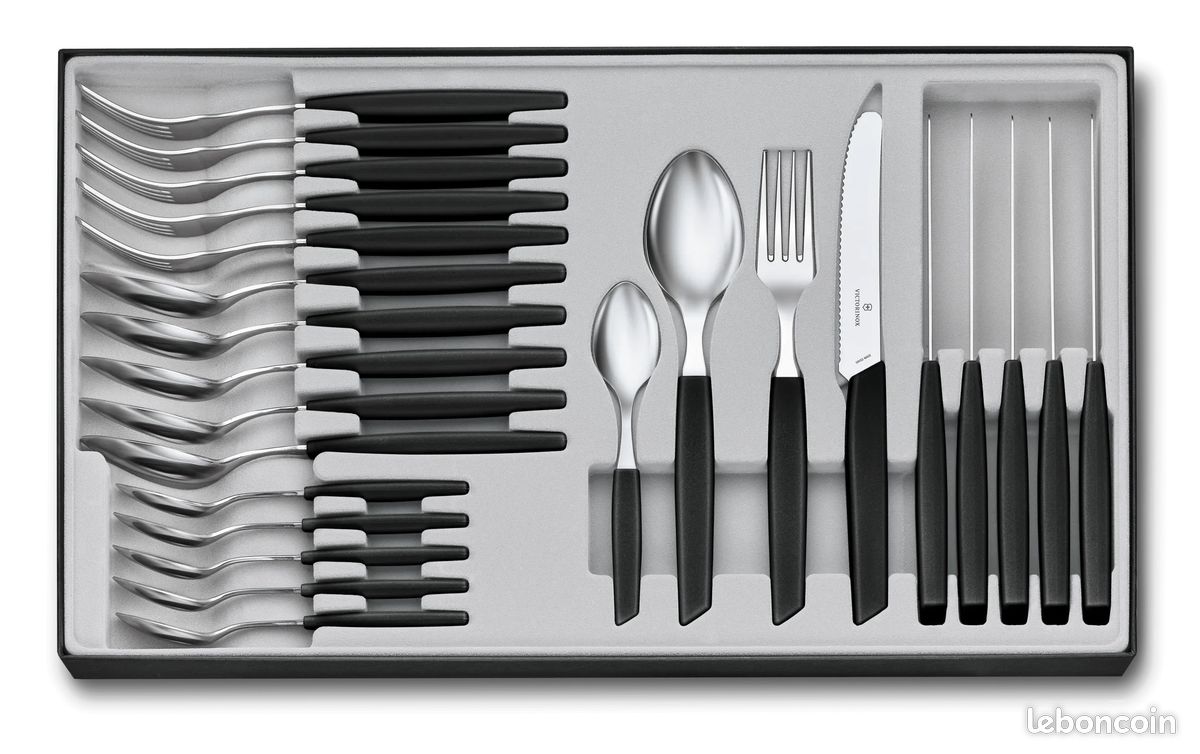 Victorinox - Ménagère Swiss Modern, 24 pièces - noir - 6.9093.11W.24 (image 1)