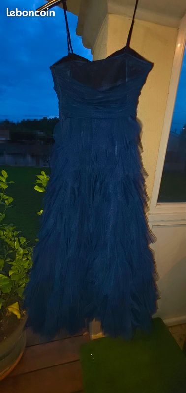 Robe de Soirée NafNaf Enchanteresse Bleue Marine (image 2)
