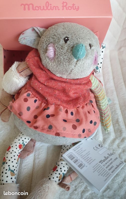 DOUDOU poupée SOURIS LES JOLIS TROP BEAUX MOULIN ROTY NEUF (image 3)