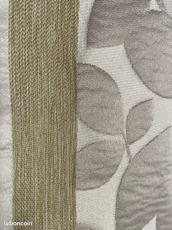 Paire de rideaux beige Compagnie des étoffes (image 3)