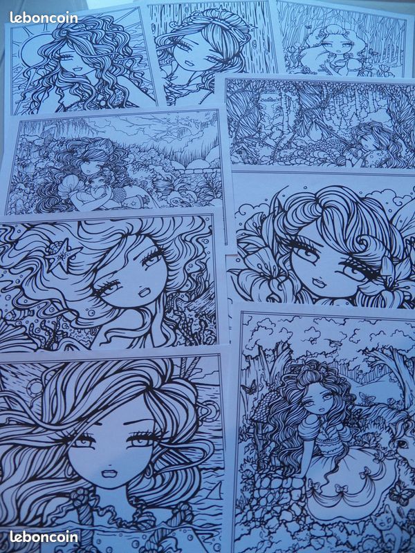 Lot coloriage Hanna Lynn (coloriage/art-therapie/dessin) 2 (image 6)