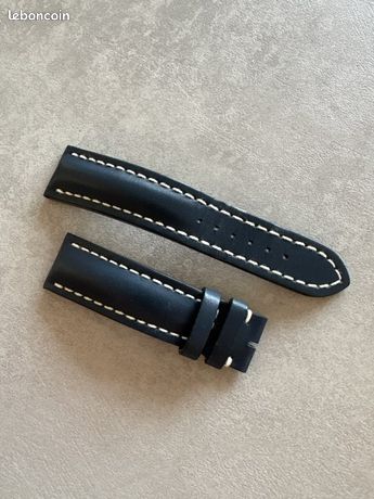 Bracelet Cuir Breitling 20mm Pour Boucle 18mm - Cuir Marron Vintage Suisse - Occasion
