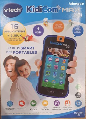 VTech - Téléphone portable pour enfant - KidiCom MAX 3.0 Bleu