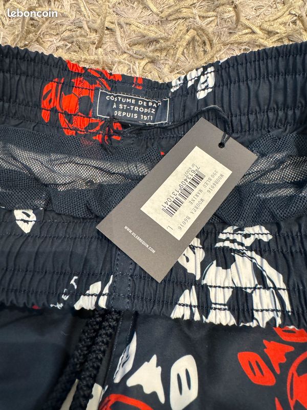 Maillot de bain short bermuda homme vilebrequin neuf (image 3)