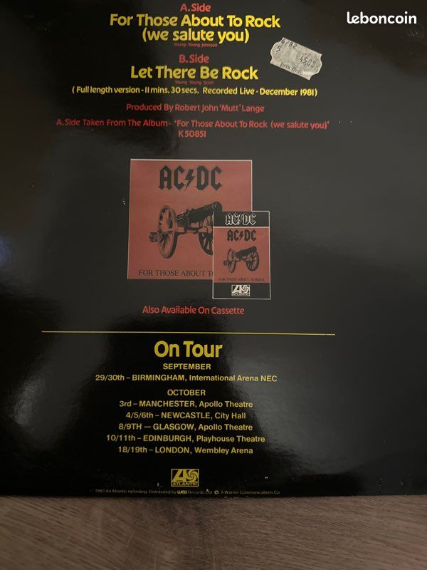 AC/DC - For those about to rock ( vinyle maxi single) (image 4)