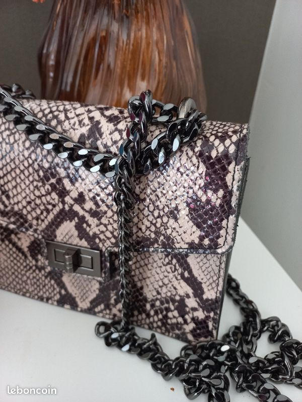 Sac à main pochette abaco serpent chainette (image 2)