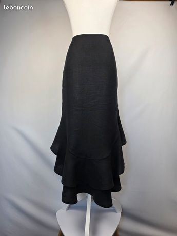 Petite Jupe Mi-longue Blanche Transparente À Détail Dentelle | Petite