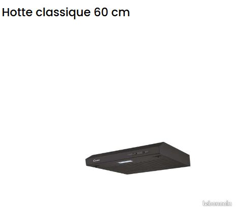 Hotte classique 60cm quasi neuve (image 1)