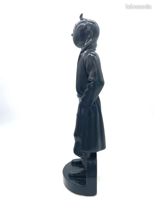 Figurine Tintin Noir Et Or - ALTER - 52 X 20 Cm - Collection - NEUVE Sous Emballage D'origine