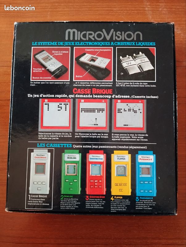 Façade De Jeu Casse-Brique Pour Console Microvision - Bon état Vintage