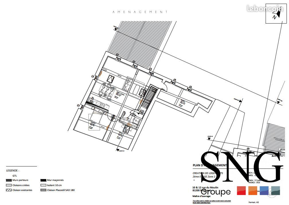 Appartement 3 pièces 59 m² · à Mazamet · 59 m² · 599 €/mois