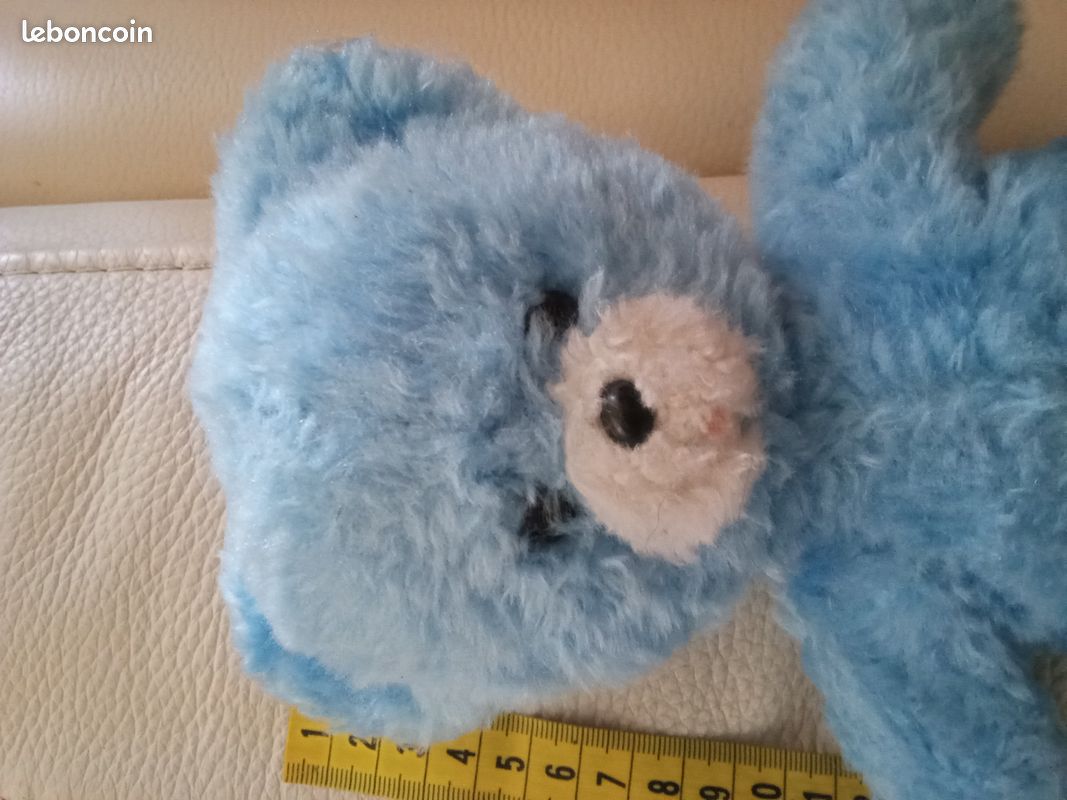 Doudou peluche ours bleu Mon Premier Ourson Les Zigolos GIFI