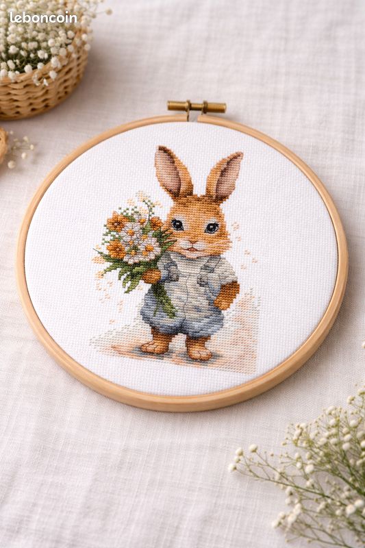 Motifs de broderie lapin de pâques