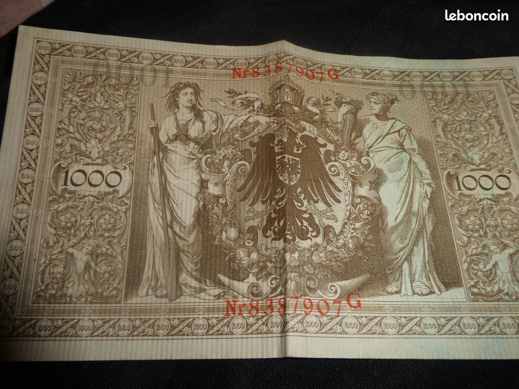Billet 1000 marks allemagne 1910 (image 3)