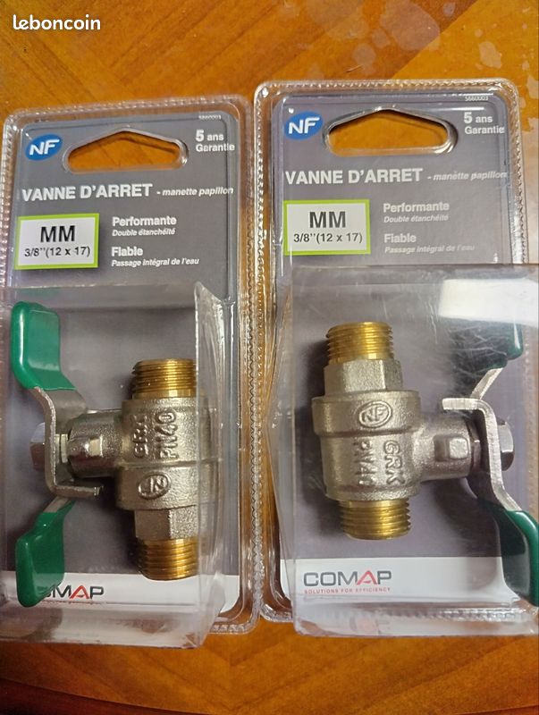 Lot de 2 vannes d'arrêt COMAP (image 1)