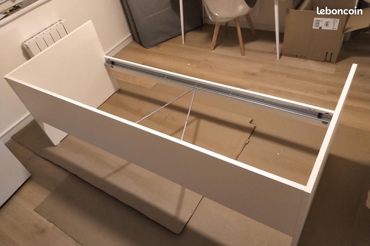 Lit IKEA VIHALS avec rangement blanc 80x200 cm - COMME NEUF (image 3)