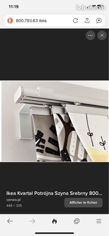 Twowinds - Lot De 4 Supports Rideau Compatibles IKEA Kvartal - Fixations Murales/Plafond Pour Rail Coulissant