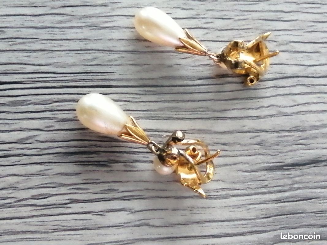 Boucles D'oreilles Vintage N170 - Couleur Argenté, Occasion, Sans Marque