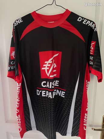 Maillot Cycliste Vintage CCIM Au Tour De France - Caisse D'Epargne Peugeot - Taille M