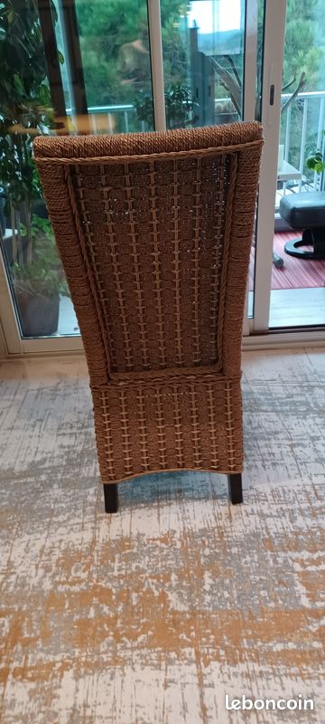 4 chaises en feuilles de bananier tressées (image 3)