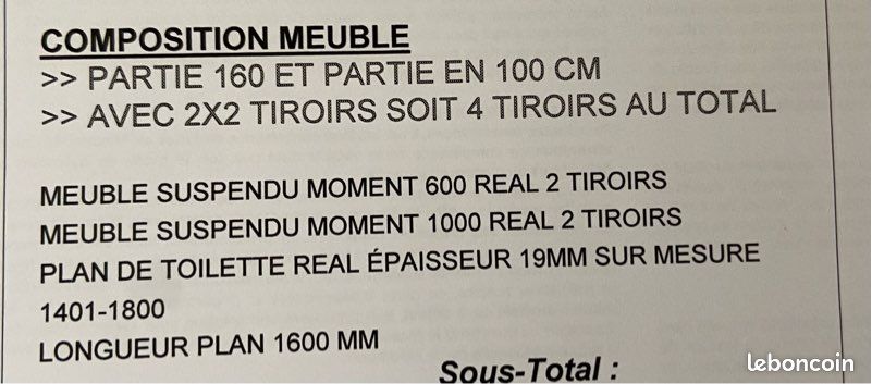 Meuble de salle de bain NEUF (image 3)
