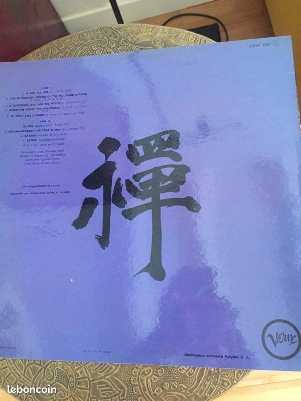 MUSIC FOR ZEN MÉDITATION : Tony Scott vinyle (image 2)